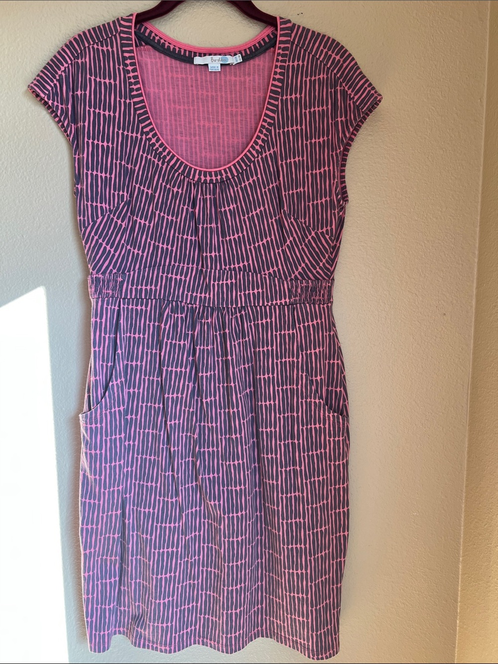 Boden Margot Dress In Modal and Cotton Pink 8R